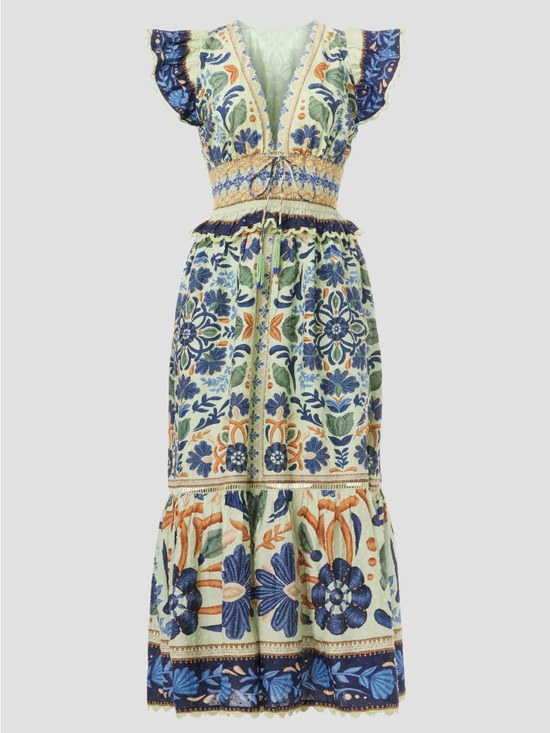 FARM Rio Dresses & Skirts - Farm Rio Ocean Tapestry Maxi Dress size X-Small